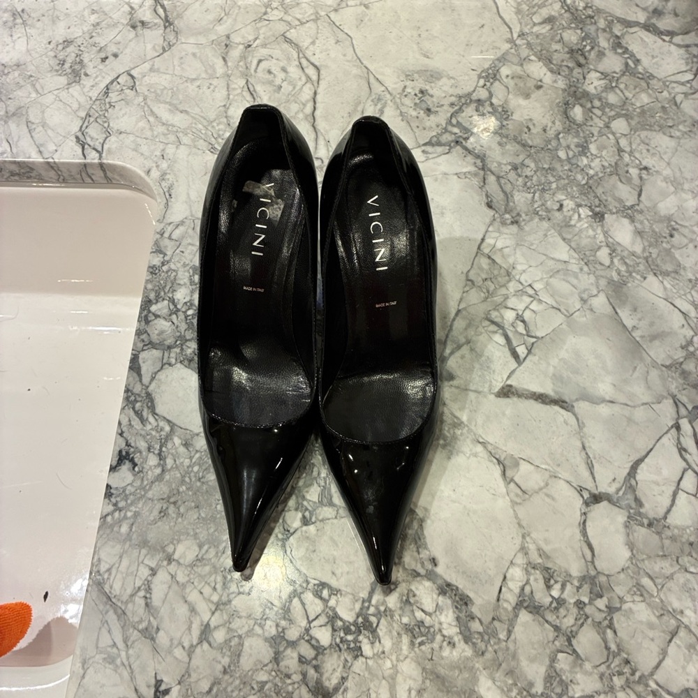 VICINI Giuseppe Zanotti Black Patent leather Pointed-Toe stiletto Pumps 41 Italy - Picture 7 of 13